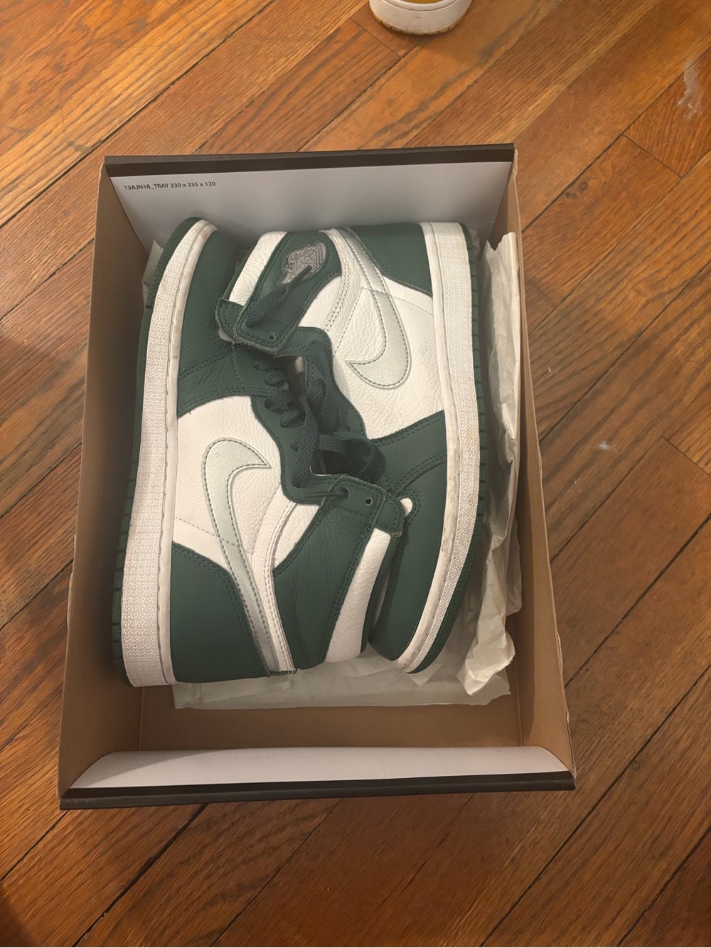 Jordan Men’s High-Top Sneakers in Green & White